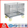 Collapsible wheeled warehouse trolley cart